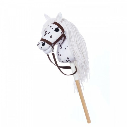 Koń na kiju hobby horse hoppihorse a4 leopard - biały, maść tarantowata Koń na kiju hobby horse hoppihorse a4 leopard - biały, maść tarantowata
