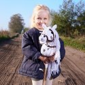 Koń na kiju hobby horse hoppihorse a4 leopard - biały, maść tarantowata