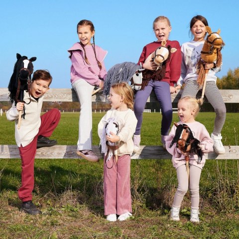 Koń na kiju hobby horse hoppihorse a4 leopard - biały, maść tarantowata Koń na kiju hobby horse hoppihorse a4 leopard - biały, maść tarantowata