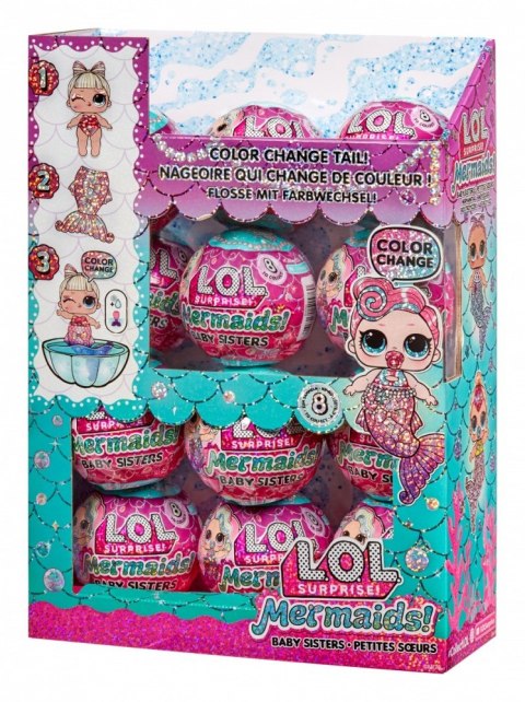 Lalka l.o.l. surprise mermaids baby sisters display 12 sztuk Lalka l.o.l. surprise mermaids baby sisters display 12 sztuk