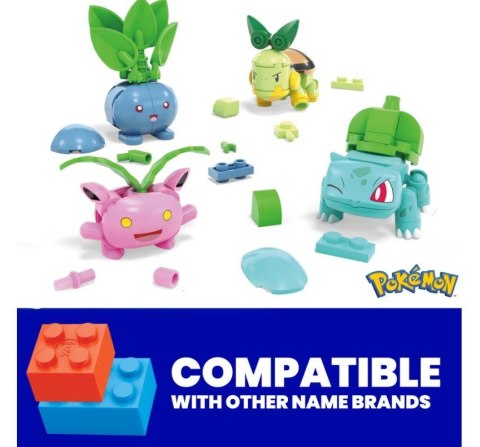 Klocki pokemon drużyna trawiastego Klocki pokemon drużyna trawiastego