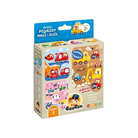 Puzzle pojazdy małe i duże Puzzle pojazdy małe i duże