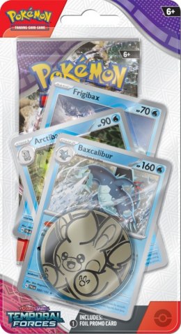 Karty scarlet & violet - temporal forces - premium checklane blister - baxcalibur