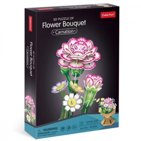 Puzzle 3d bukiet kwiatów - goździki Puzzle 3d bukiet kwiatów - goździki