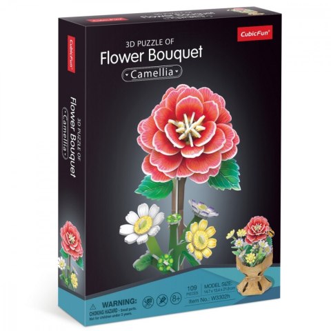 Puzzle 3d bukiet kwiatów - kamelie Puzzle 3d bukiet kwiatów - kamelie