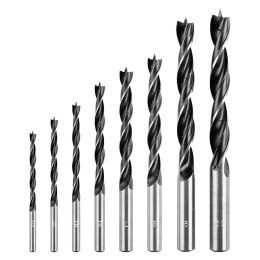 Zestaw wierteł do drewna: 3, 4, 5, 6, 7, 8, 9, 10 mm, 8 sztuk