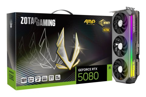 Karta graficzna ZOTAC GeForce RTX 5080 AMP Extreme Infinity Ultra 16GB Karta graficzna ZOTAC GeForce RTX 5080 AMP Extreme Infinity Ultra 16GB