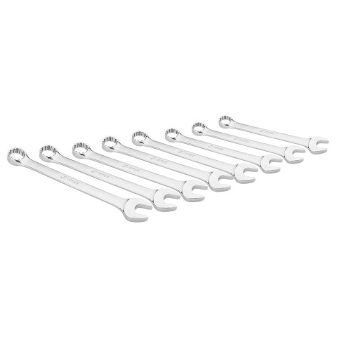 Klucze płasko-oczkowe 6-19 mm, zestaw 8 szt., w płachcie Klucze płasko-oczkowe 6-19 mm, zestaw 8 szt., w płachcie