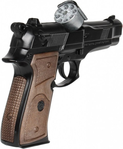 Gonher metalowy pistolet policyjny 8 naboi Gonher metalowy pistolet policyjny 8 naboi