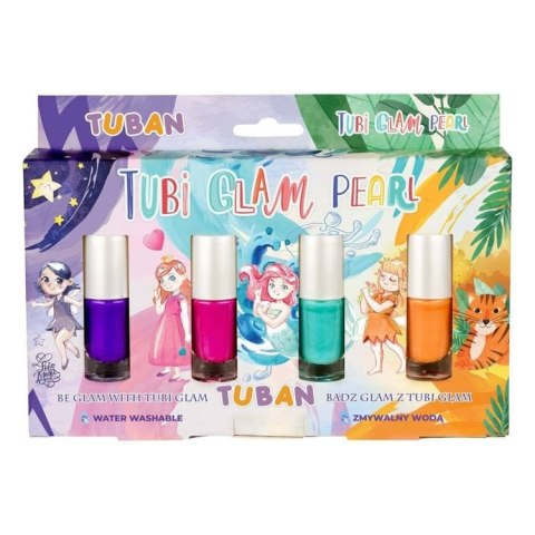 Lakier tubi glam zestaw 4 szt. - perłowy Lakier tubi glam zestaw 4 szt. - perłowy