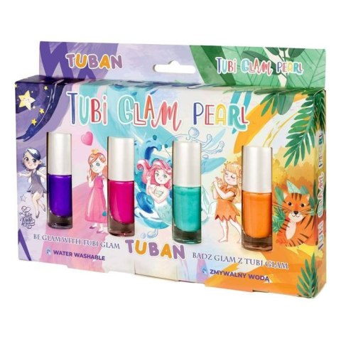 Lakier tubi glam zestaw 4 szt. - perłowy Lakier tubi glam zestaw 4 szt. - perłowy