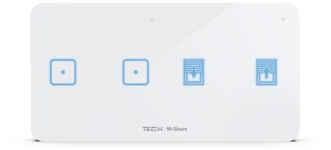 Bezprzewodowy dwupolowy włącznik światła i rolet biały WSZ-22L Tech Sterowniki