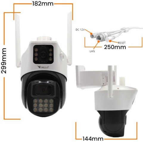 Kamera IP Orllo Z19 dual obrotowa zewnętrzna Wi-Fi 2Mpx Kamera IP Orllo Z19 dual obrotowa zewnętrzna Wi-Fi 2Mpx