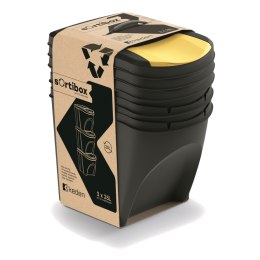 Kosz na śmieci Keden SORTI BOX - czarny recykling