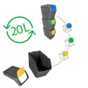 Zestaw koszy do segregacji Sortibox 3x20L szare ISWB20S3