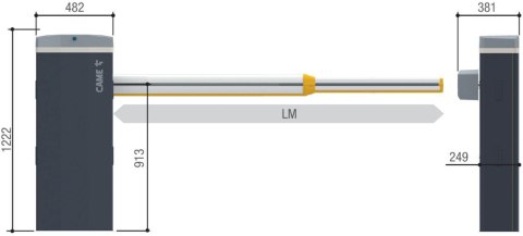 Szlaban CAME GARD GT8 - zestaw do 6 metrów