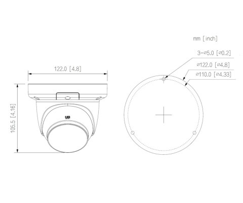 KAMERA IP IPC-HDW3649QM-S-IL-0280B-BLACK WizSense Smart Dual Light - 6 Mpx 2.8 mm DAHUA