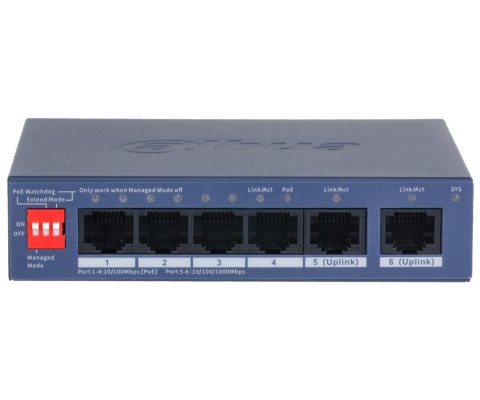 SWITCH POE CS4006-4ET2GT-36 4-PORTOWY DAHUA SWITCH POE CS4006-4ET2GT-36 4-PORTOWY DAHUA