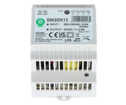 ZASILACZ IMPULSOWY DIN30W15 POS ZASILACZ IMPULSOWY DIN30W15 POS