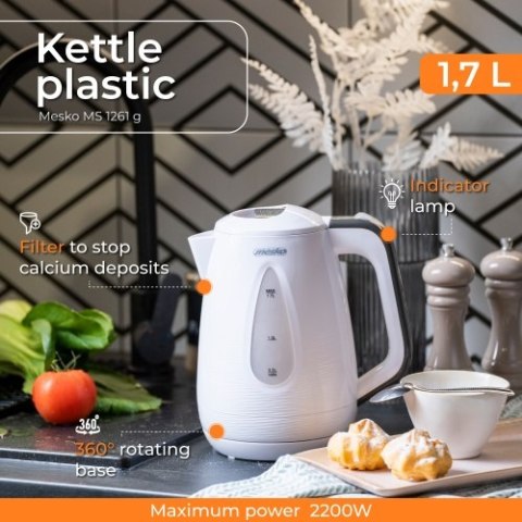 MS 1261 grey Czajnik plastikowy 1,7 l MS 1261 grey Czajnik plastikowy 1,7 l