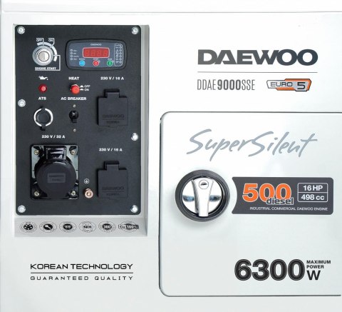 AGREGAT PRĄDOTWÓRCZY DIESEL DAEWOO DDAE 9000SSE 6.3kW AGREGAT PRĄDOTWÓRCZY DIESEL DAEWOO DDAE 9000SSE 6.3kW