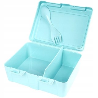 POJEMNIK ŚNIADANIOWY Z PRZEGRODĄ I SZTUĆCAMI LUNCHBOX ŚNIADANIÓWKA