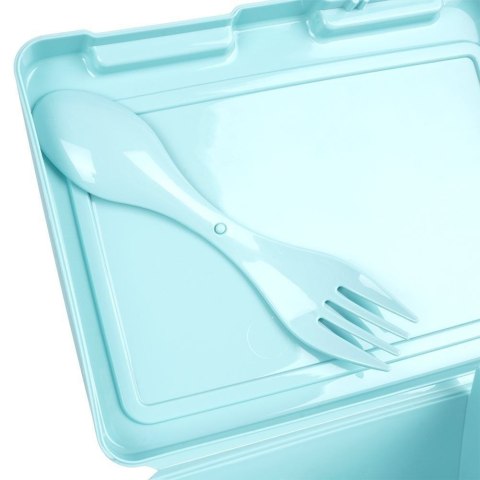 POJEMNIK ŚNIADANIOWY Z PRZEGRODĄ I SZTUĆCAMI LUNCHBOX ŚNIADANIÓWKA