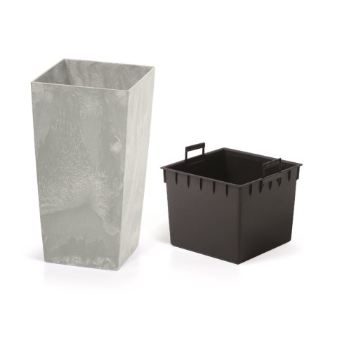 Doniczka z wkładem Urbi Square Effect DURS140E beton Doniczka z wkładem Urbi Square Effect DURS140E beton