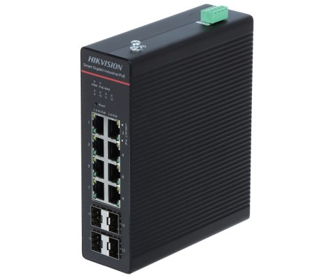 SWITCH PRZEMYSŁOWY POE DS-3T1512HP-SI-8P4F/NOPOWER 8-PORTOWY SFP Hikvision