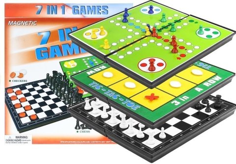 Gry 7w1 Zestaw Gier Planszowych Ludo Warcaby Gry 7w1 Zestaw Gier Planszowych Ludo Warcaby