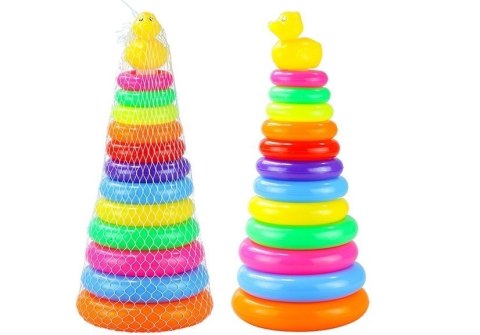 Piramidka z kółek Piramida 40cm Wysoka Układanka Piramidka z kółek Piramida 40cm Wysoka Układanka