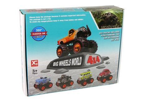 Auto 4x4 Klasyczny Model Na Dużych Kołach 4 Kolory Auto 4x4 Klasyczny Model Na Dużych Kołach 4 Kolory