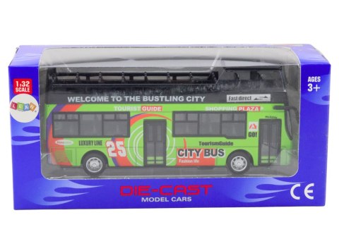 Autobus Piętrowy Turystyczny 1:32 Otwierane Drzwi Zielony Autobus Piętrowy Turystyczny 1:32 Otwierane Drzwi Zielony