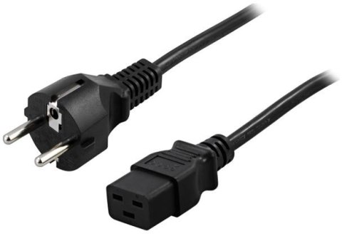 KABEL ZASILAJĄCY (SERWEROWY) CEE 7/7 IEC 320 C19 16A 1.8M PROSTY VDE PowerWalker