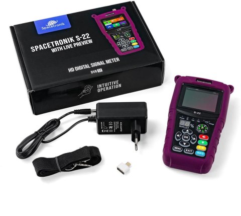 Miernik satelitarny Spacetronik S-22 DVB-S2/S2X IPTV M3U H.265 Miernik satelitarny Spacetronik S-22 DVB-S2/S2X IPTV M3U H.265