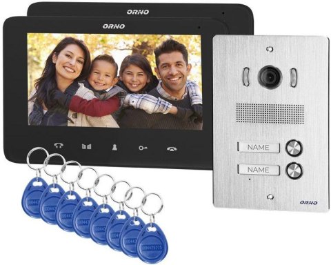 Wideodomofon 2-rodzinny ORNO OR-VID-VP-1072/B Wideodomofon 2-rodzinny ORNO OR-VID-VP-1072/B