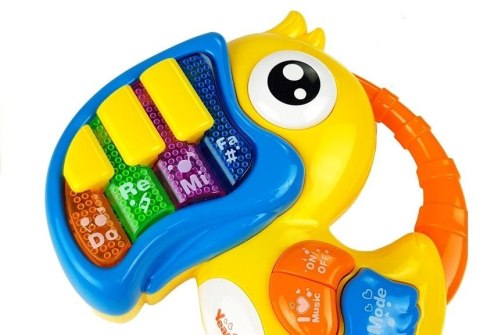 Pianinko Organki Do Re Mi Papuga Żółte Pianinko Organki Do Re Mi Papuga Żółte