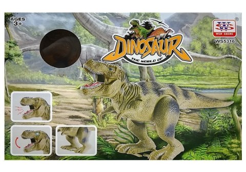 Dinozaur Tyranozaur Rex Na Baterie Brązowy Dinozaur Tyranozaur Rex Na Baterie Brązowy