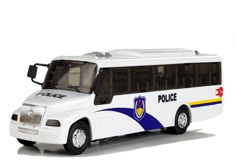Autobus Policyjny Bus Policja Biały z Naciągiem Dźwięk Autobus Policyjny Bus Policja Biały z Naciągiem Dźwięk
