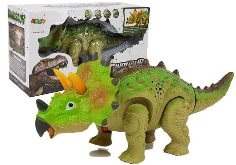 Dinozaur na Baterie Triceratops Zielony Dinozaur na Baterie Triceratops Zielony