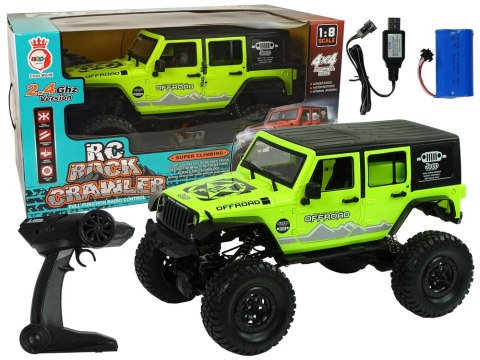 Auto Terenowe Rock Crawler 2.4 GHz Zielone Amortyzatory 4x4 Auto Terenowe Rock Crawler 2.4 GHz Zielone Amortyzatory 4x4