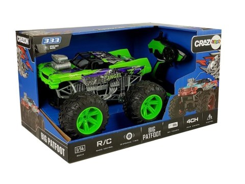 Auto Terenowe Zdalnie Sterowane 1:14 2.4G RC Zielone Duże Koła Auto Terenowe Zdalnie Sterowane 1:14 2.4G RC Zielone Duże Koła
