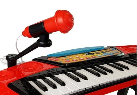Keyboard ze Statywem Krzesełkiem 37 Klawiszy Czerwony Keyboard ze Statywem Krzesełkiem 37 Klawiszy Czerwony