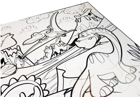 Puzzle Dla Dzieci Do Kolorowania Era Dinozaurów Pisaki 24 el Puzzle Dla Dzieci Do Kolorowania Era Dinozaurów Pisaki 24 el