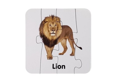 Puzzle Edukacyjne Układanka Dzikie Zwierzęta 10 Połączeń Angielski Puzzle Edukacyjne Układanka Dzikie Zwierzęta 10 Połączeń Angielski