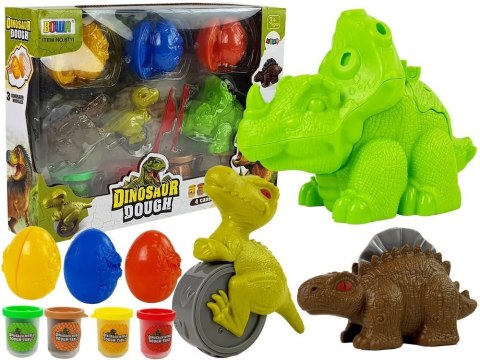 Ciastolina Dinozaury Jajka Foremka 12 Elementów 4 Kolory Ciastolina Dinozaury Jajka Foremka 12 Elementów 4 Kolory