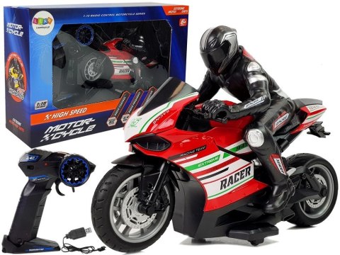 Motor Sportowy Ścigacz Zdalnie Sterowany 2.4G Zasięg 35 m Czerwony Motor Sportowy Ścigacz Zdalnie Sterowany 2.4G Zasięg 35 m Czerwony
