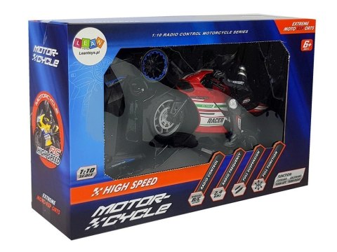 Motor Sportowy Ścigacz Zdalnie Sterowany 2.4G Zasięg 35 m Czerwony Motor Sportowy Ścigacz Zdalnie Sterowany 2.4G Zasięg 35 m Czerwony