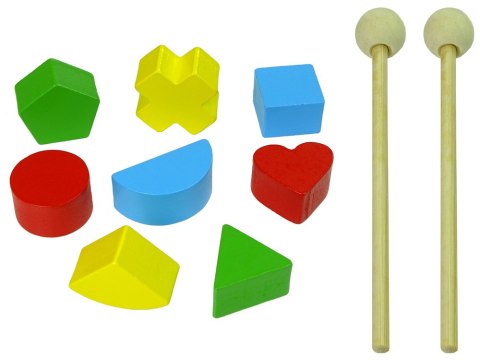 Pchacz Drewniany Sorter Kolorowy Figury Geometryczne Cymbałki Koraliki Pchacz Drewniany Sorter Kolorowy Figury Geometryczne Cymbałki Koraliki