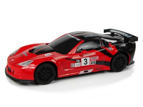 Auto Sportowe R/C 1:24 Corvette C6.R Czerwone 2.4 G Światła Auto Sportowe R/C 1:24 Corvette C6.R Czerwone 2.4 G Światła